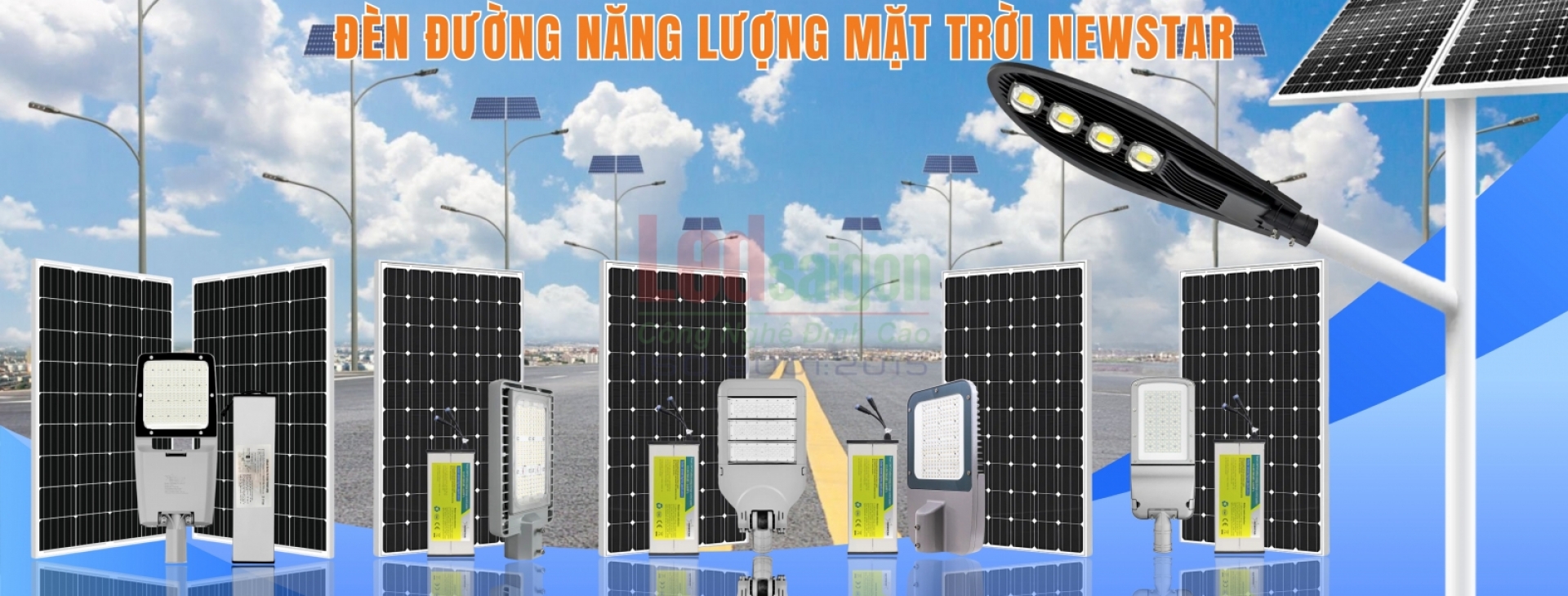 Đèn đường năng lượng mặt trời công trình