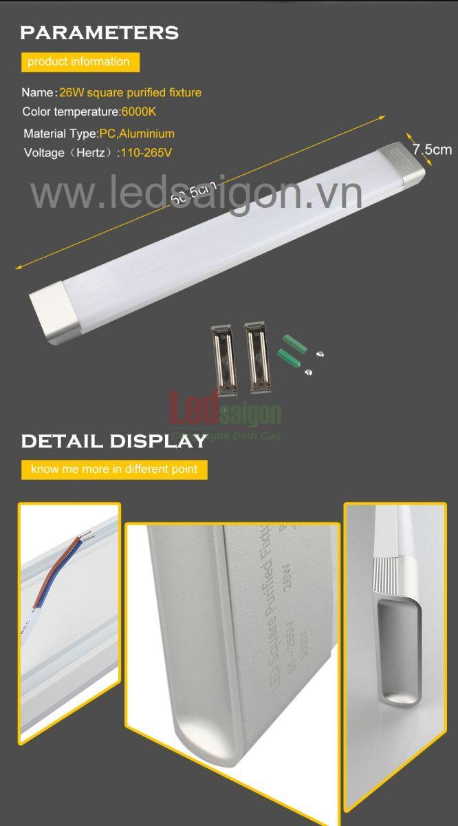 Tuýp led bán nguyệt 60w