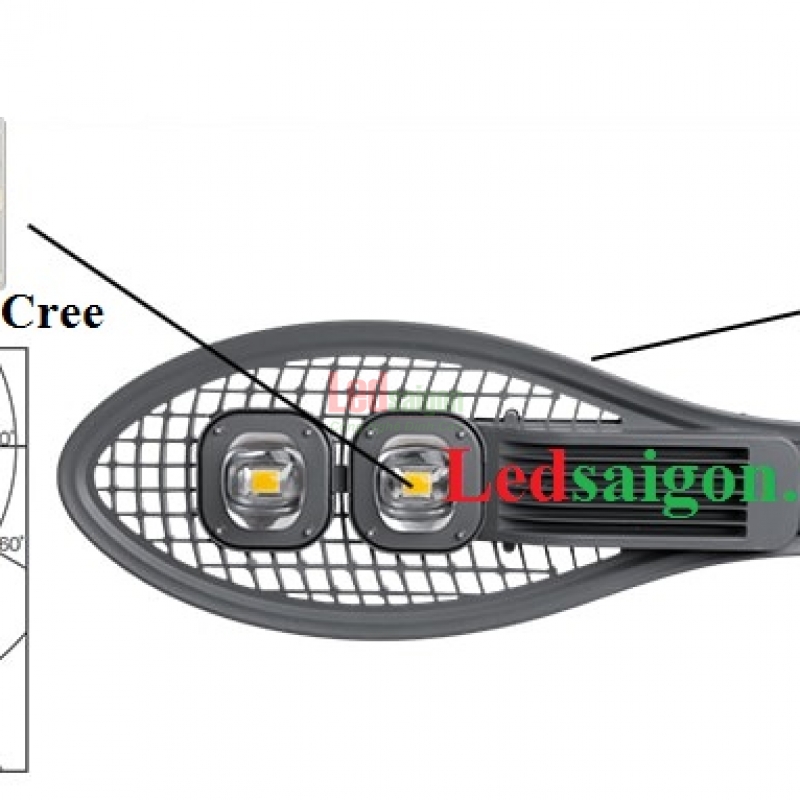 Đèn Đường Chiếc Lá 100W Lưới