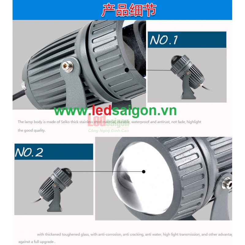 Đèn Led Rọi Cột 10W
