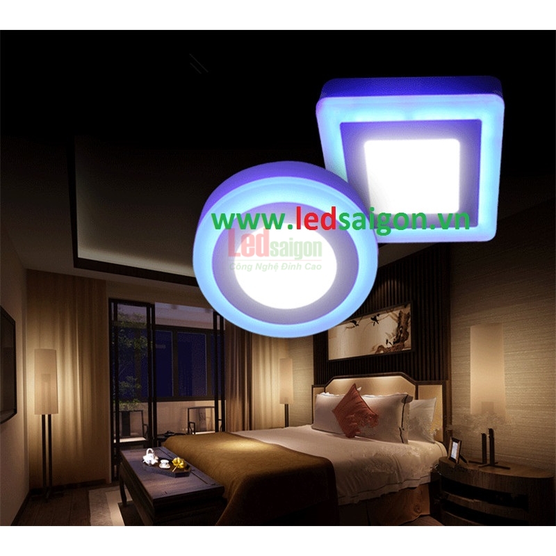 Ốp Trần Nổi Viền Xanh Dương 18W