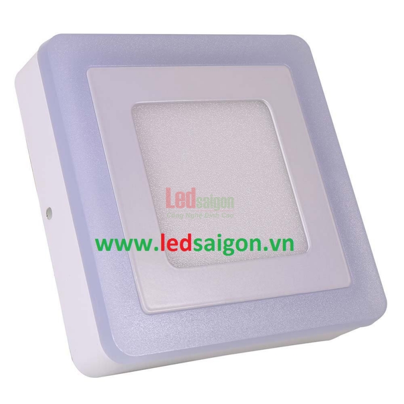 Ốp Nổi Vuông Viền Xanh Dương 24W