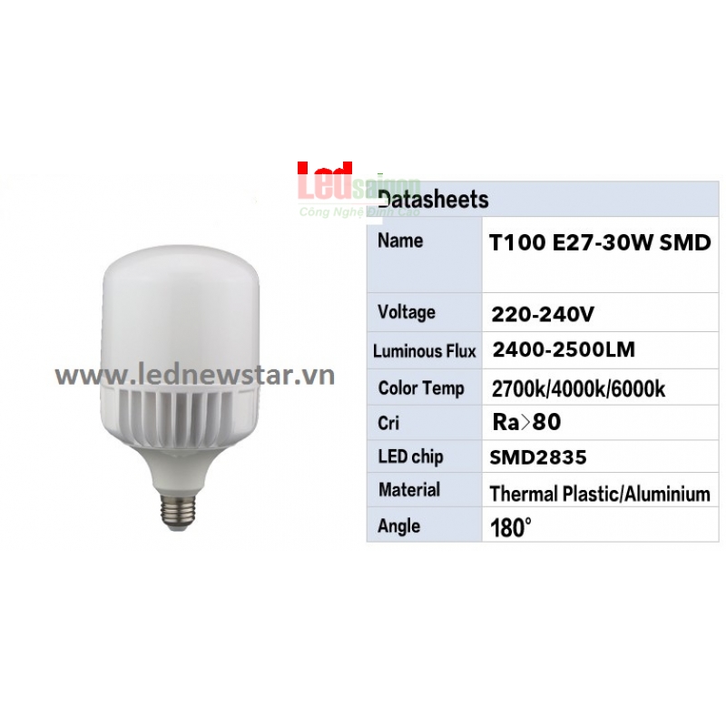 Búp Trụ Nhôm Newstar 30W