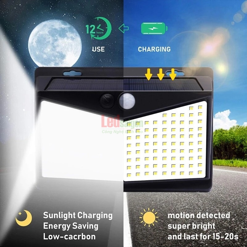 ĐÈN CẢM ỨNG NLMT 100 LED