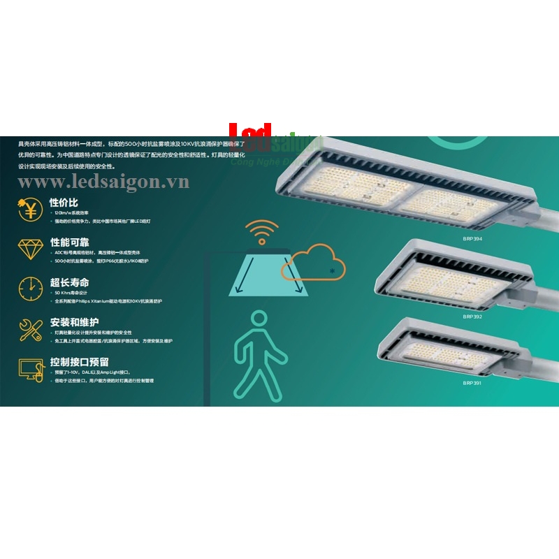 Đèn Đường Philips BRP392 100W 