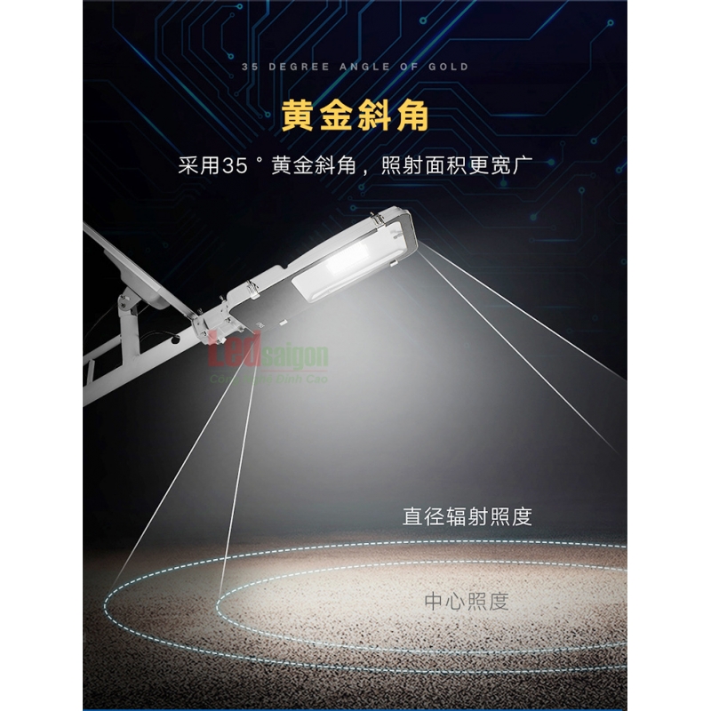ĐÈN ĐƯỜNG NLMT BÀN CHẢI 100W