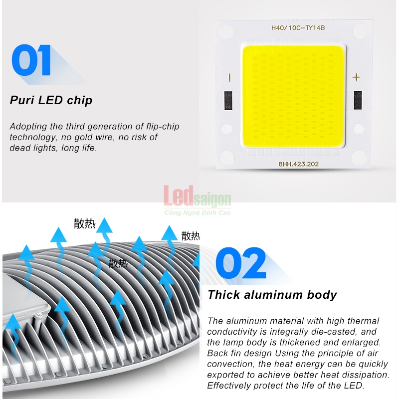 ĐÈN ĐƯỜNG CHIẾC LÁ NLMT 150W