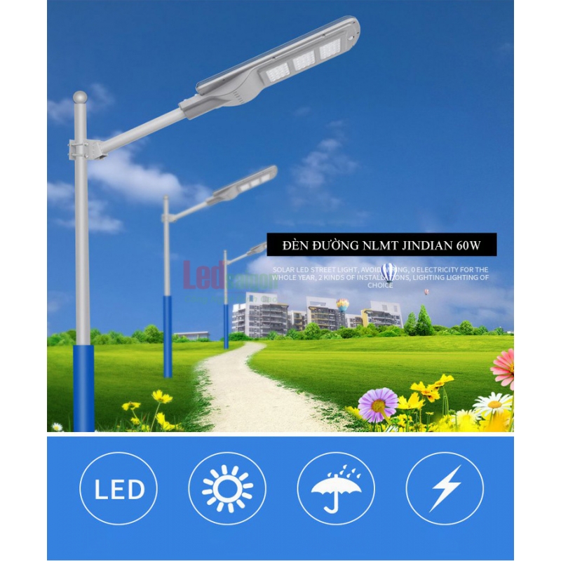 ĐÈN ĐƯỜNG NLMT  60W JD-1960A