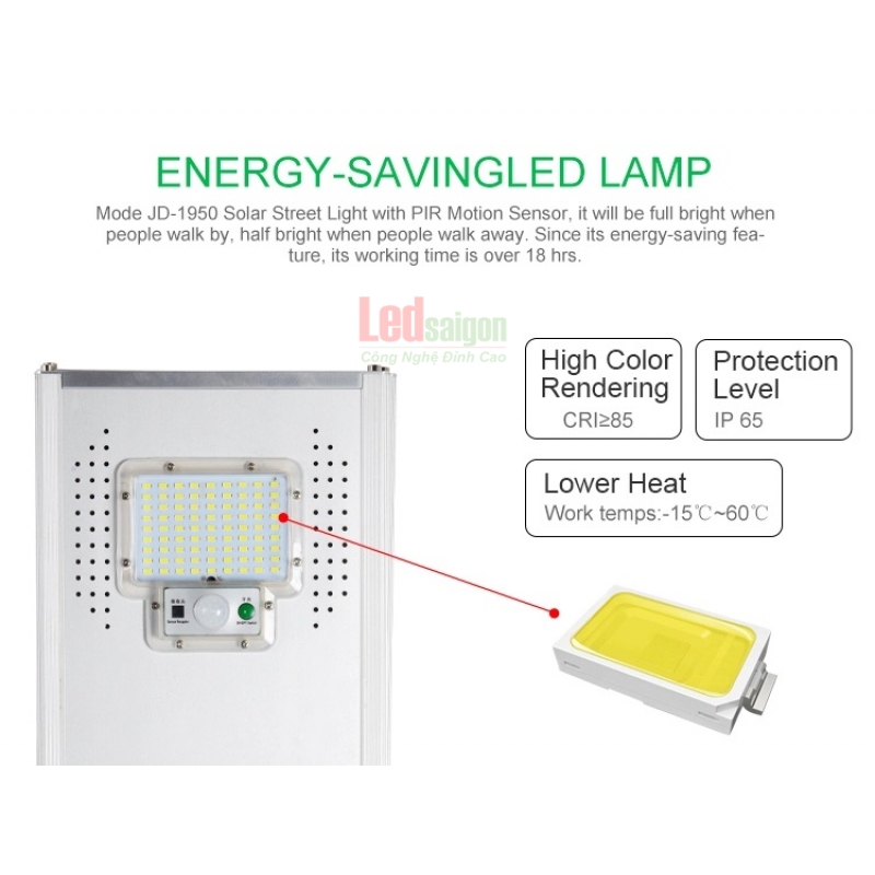 ĐÈN ĐƯỜNG NLMT 50W JD-1950
