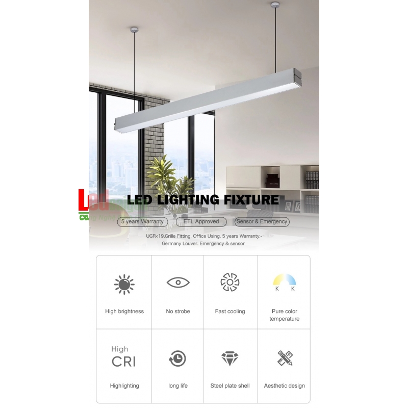 ĐÈN THẢ VĂN PHÒNG 36W TRẮNG