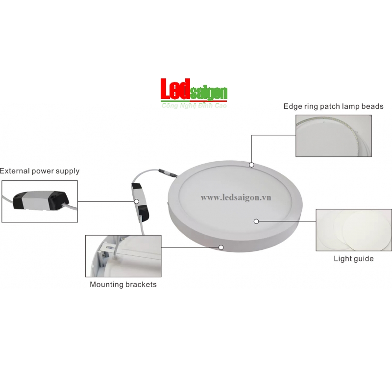 Đèn Led Ốp Trần Nổi Tròn 12W