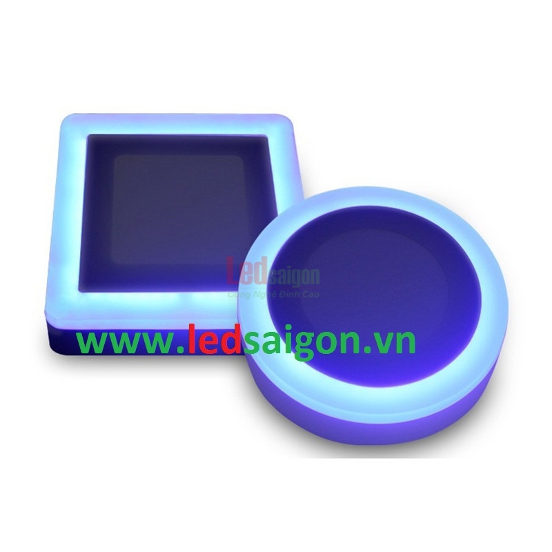 Ốp Nổi Vuông Viền Xanh Dương 24W