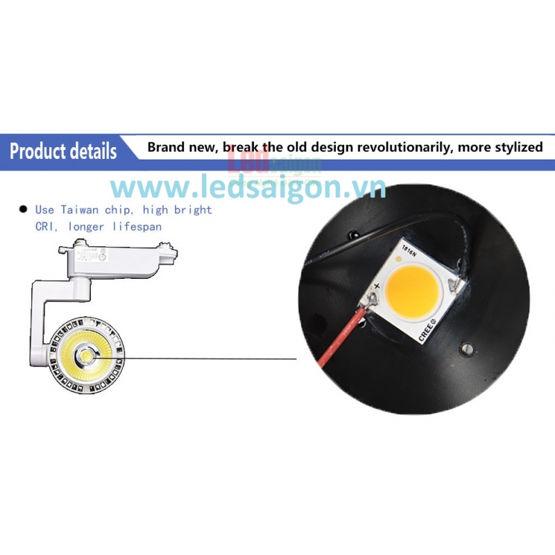 Đèn Rọi Ray COB 20W Tản Nhiệt