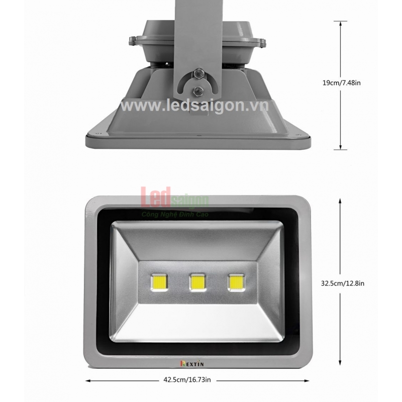Đèn Pha Led Vỏ Xám 150W