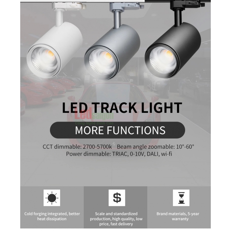 ĐÈN RỌI RAY NAM CHÂM 16W
