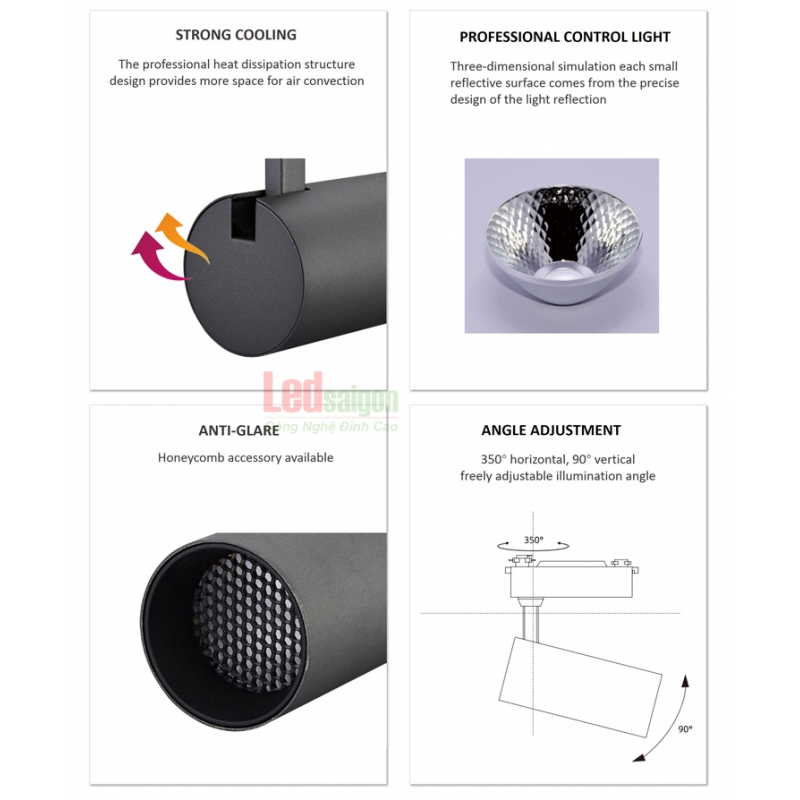 ĐÈN RỌI RAY NAM CHÂM 12W