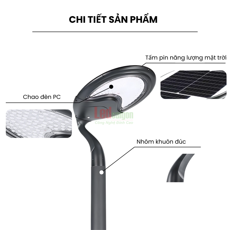 ĐÈN SÂN VƯỜN HÌNH SẾU ĐẦU ĐỎ 