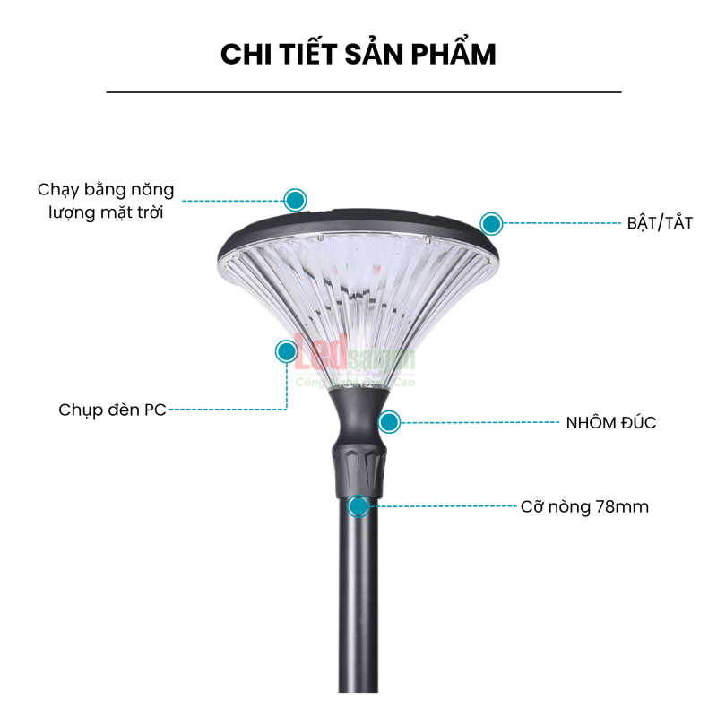 ĐÈN SÂN VƯỜN NLMT KIM CƯƠNG 