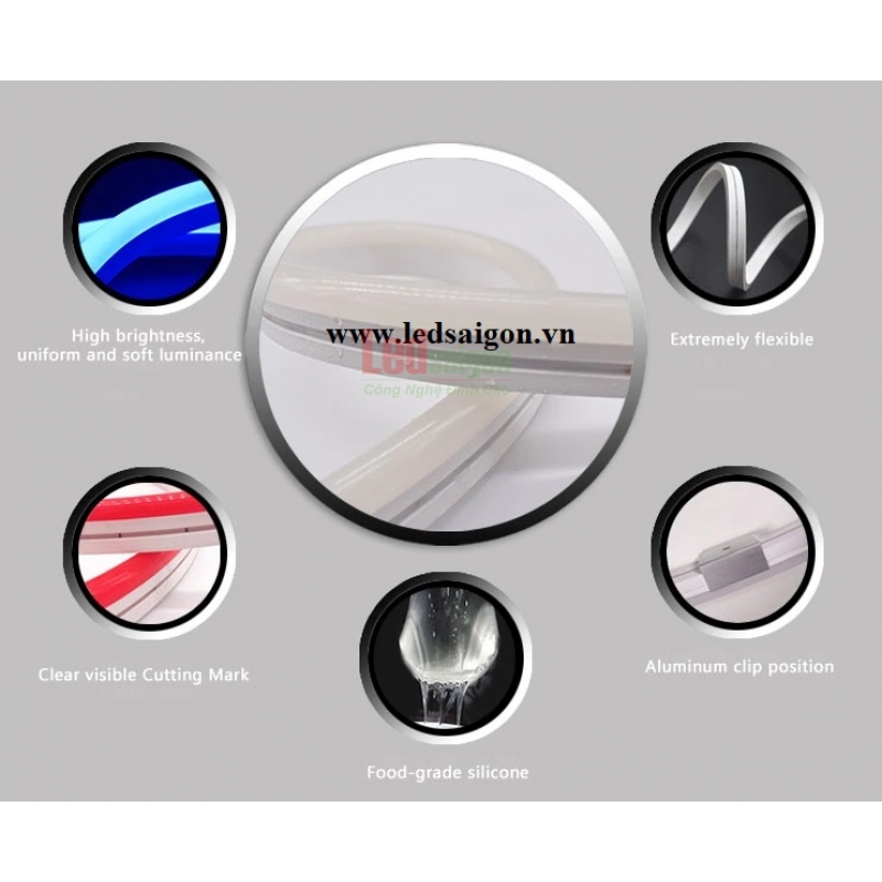  Led Dây Flex Neon 100M Xanh Lá