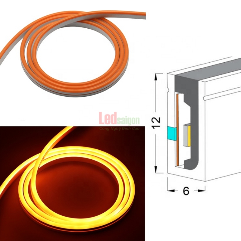 Led Dây Neon Flex 100M Màu Cam