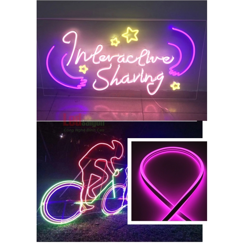 Led Dây Neon Flex 100M Màu Hồng