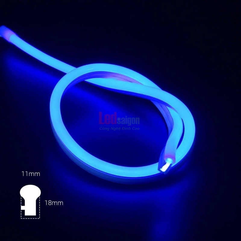 Led Dây Neon Flex 100M Màu Xanh