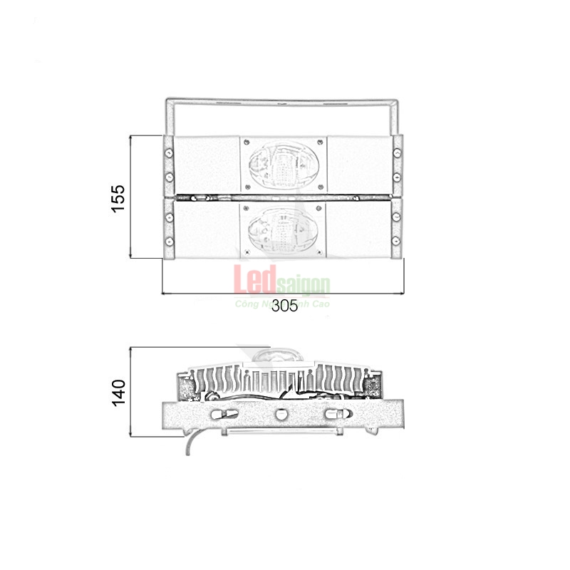 Đèn Pha Module Philips COB 100W