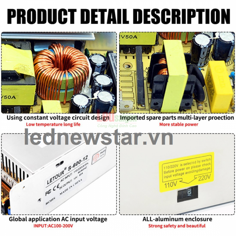 Nguồn Tổng 12V - 50A