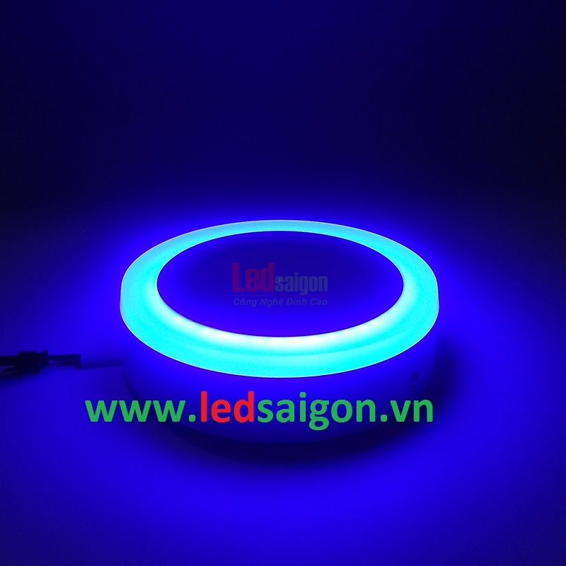 Ốp Nổi Tròn Viền Xanh Dương 24W