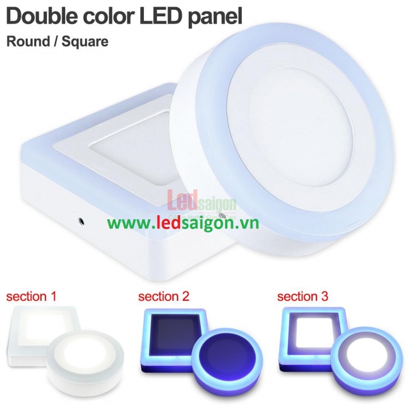 Ốp Trần Nổi Viền Xanh Dương 18W