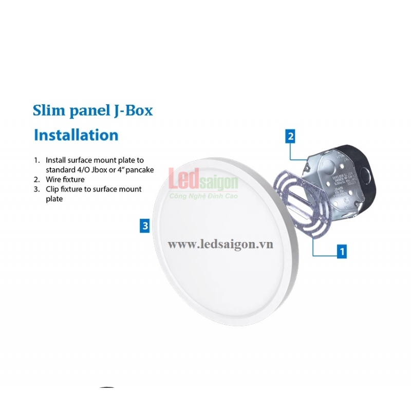 Đèn Led Ốp Trần Nổi Tròn 24W