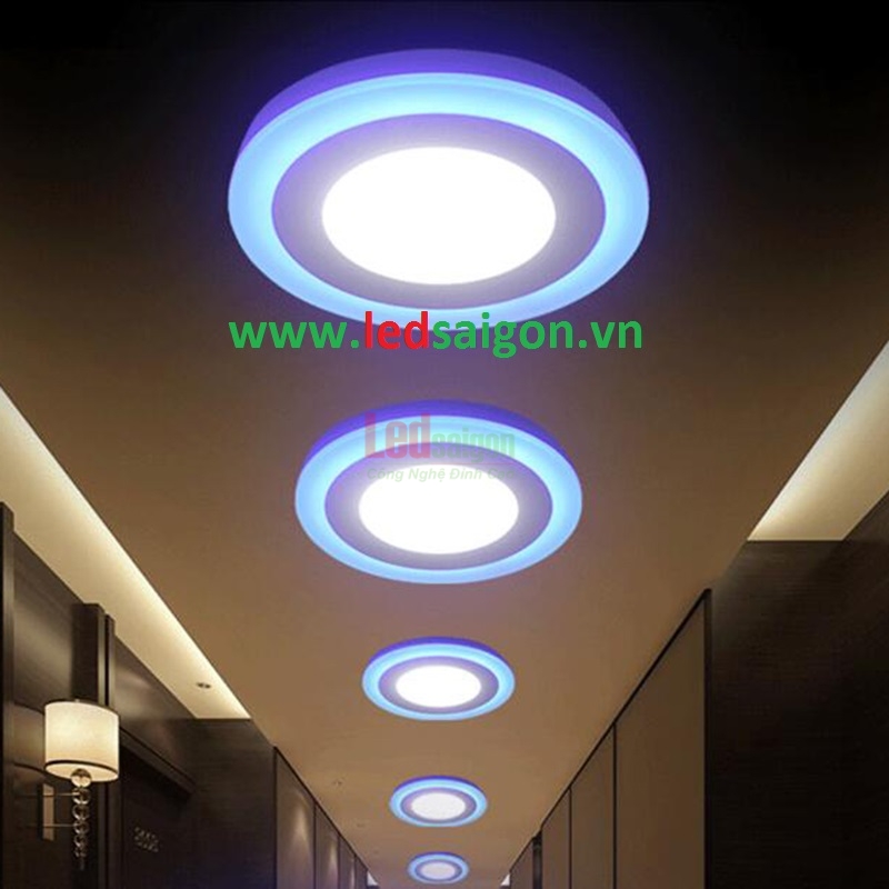Ốp Trần Nổi Viền Xanh Dương 18W