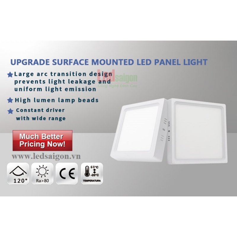 Đèn Led Ốp Trần Nổi Vuông 18W