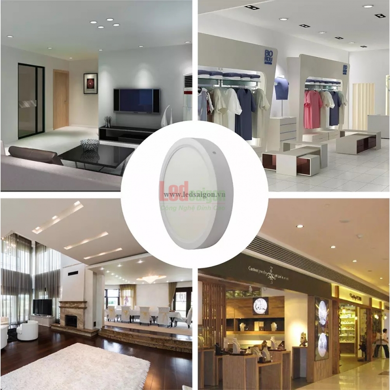 Đèn Led Ốp Trần Nổi Tròn 12W