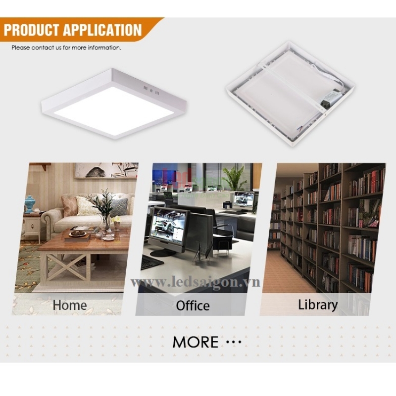 Đèn Led Ốp Trần Nổi Vuông 24W